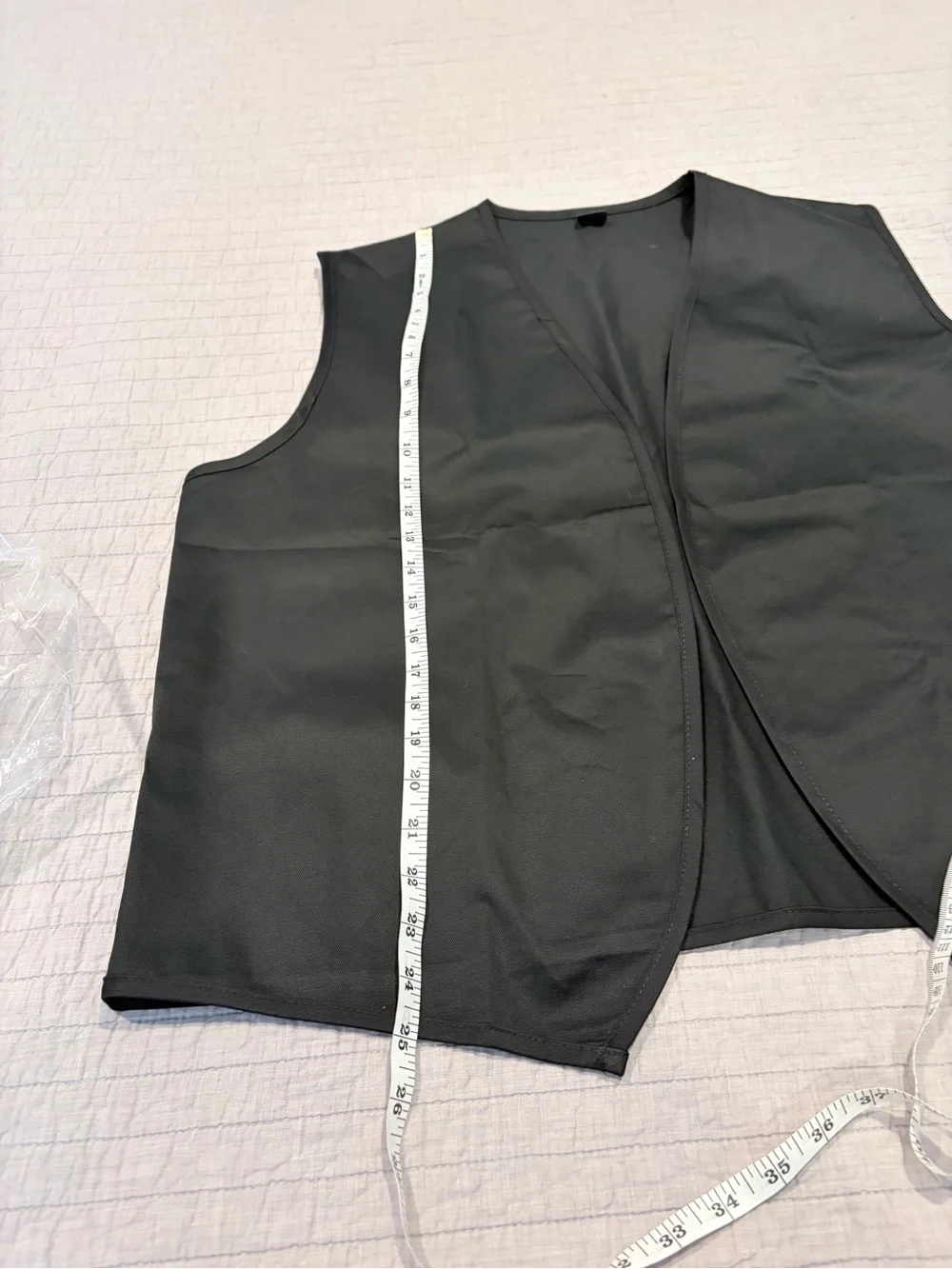 TopTie Black Victorian Peasant Vest Open Front Costume Steampunk XL NWT